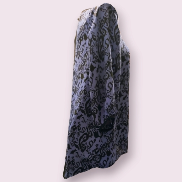 AB STUDIO | โจ๐ Lavender & Black Long Sleeve Blouse | EUC โจ size M - Picture 6 of 10